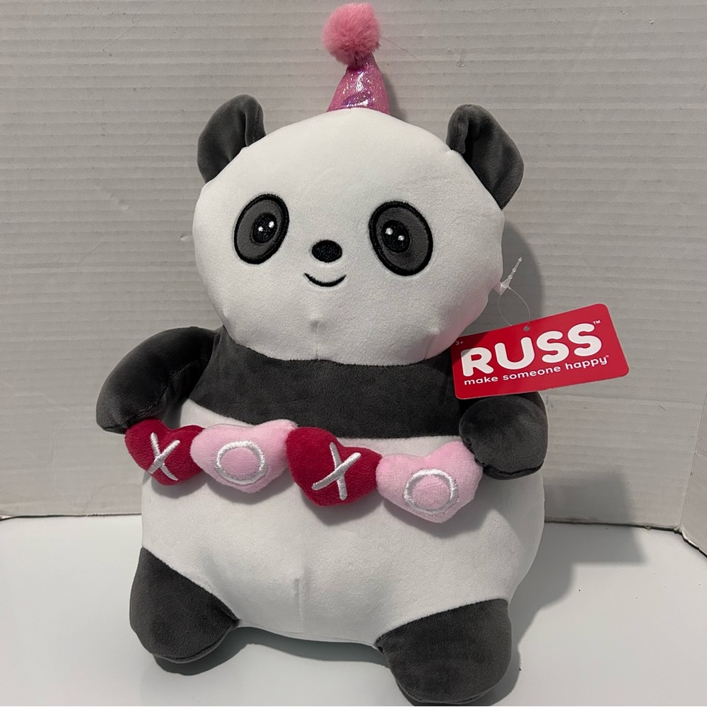 Russ Panda Plush Toy - Black and White